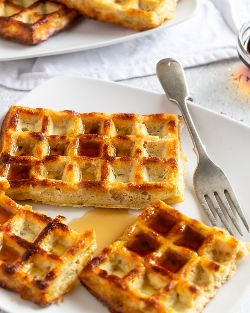Waffle de Manzana Para el Desayuno bajo en Carbohidratos