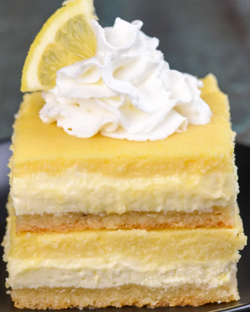 Barras de tarta de queso de limón