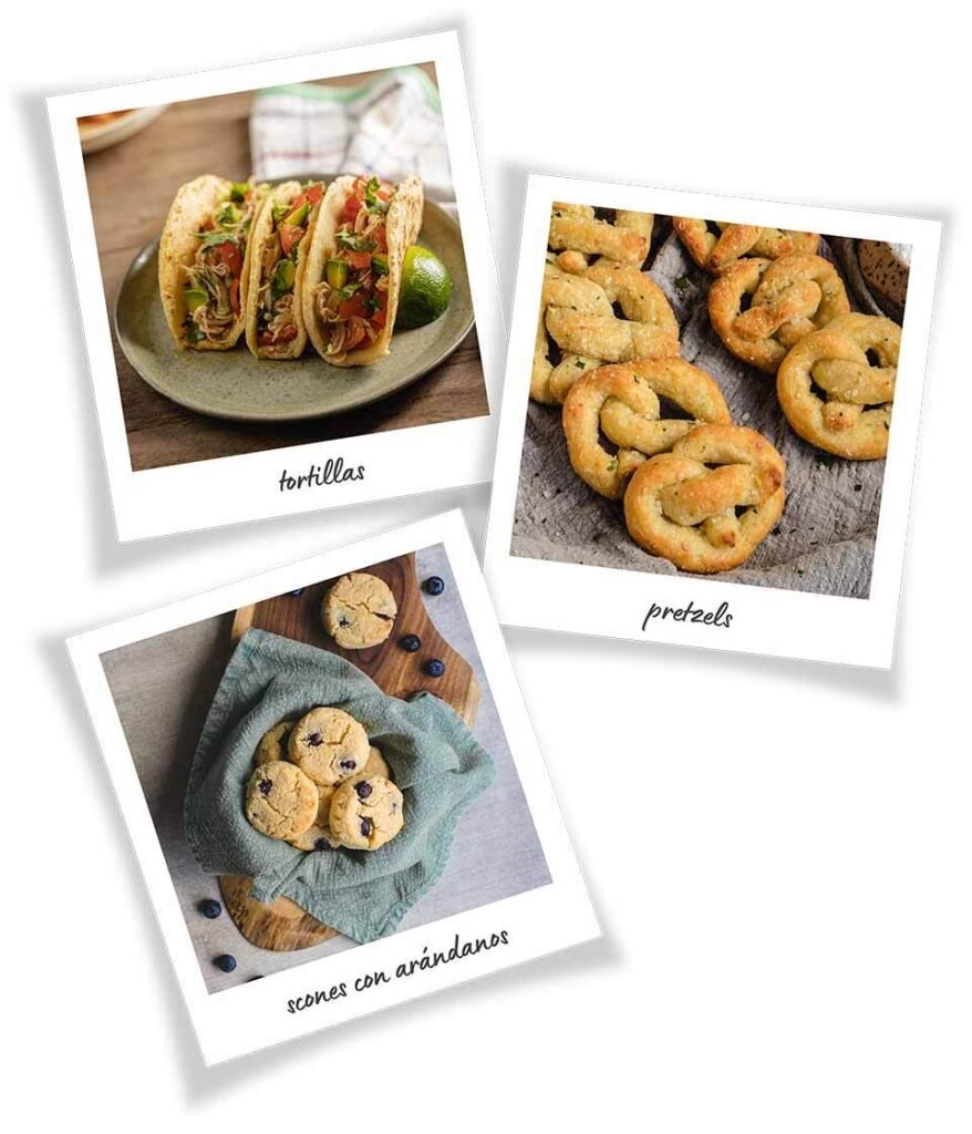 Tortillas, pretzels, scones con arándanos…