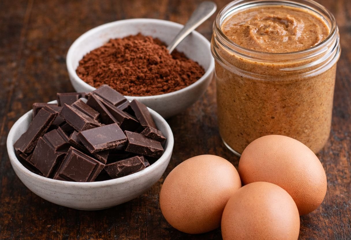 Ingredientes para Brownie Keto